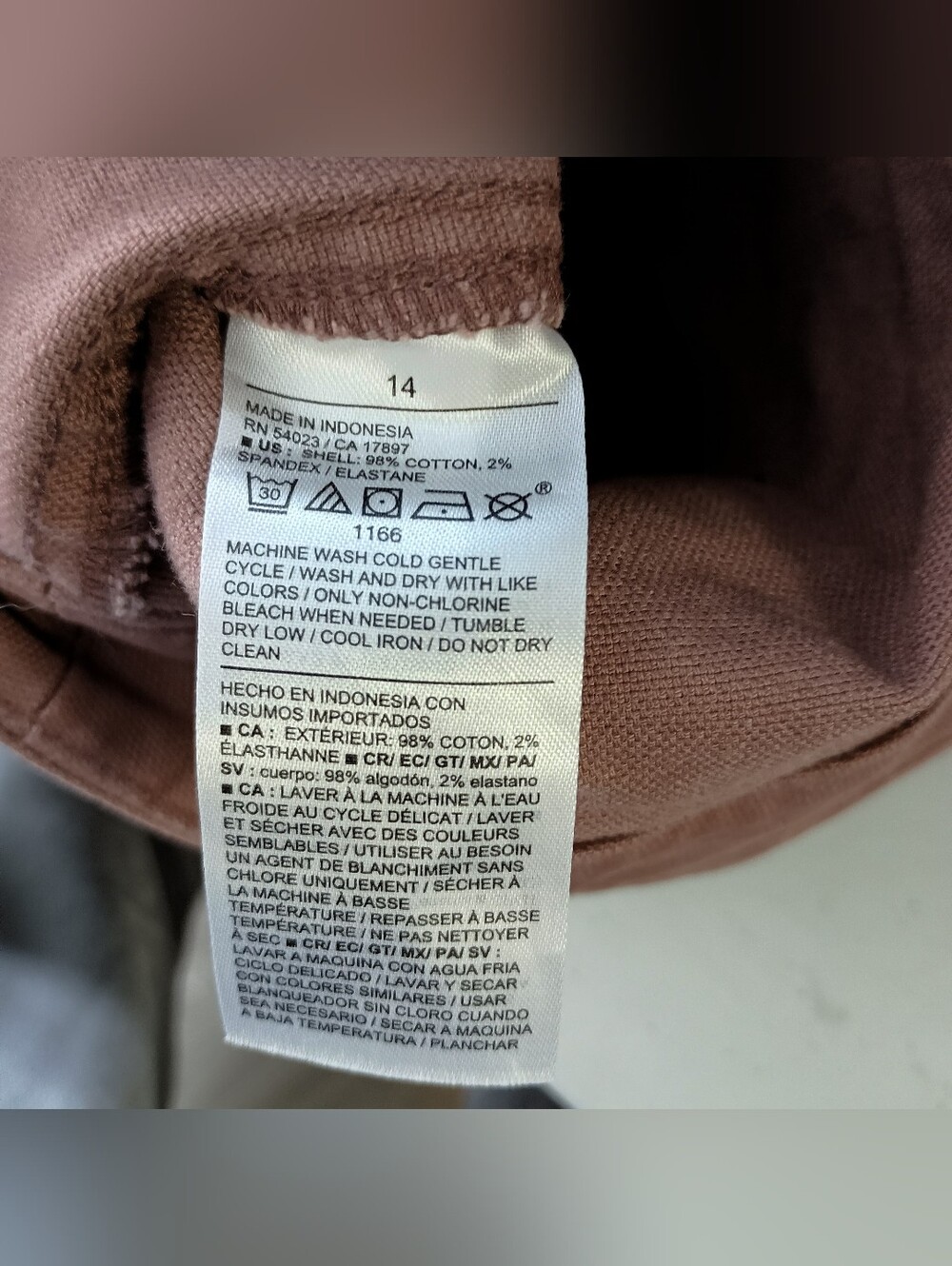 Old Navy Barrel Leg Pants 14 Womens Warm Taupe High Rise Canvas Ankle Utility - Picture 6 of 8